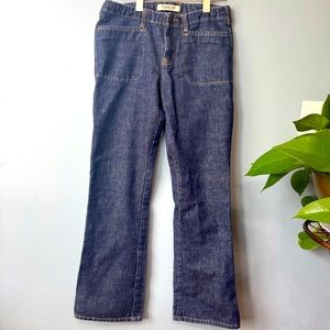 Abercrombie & Fitch Mid Rise Bootcut Dark Wash Blue Jeans. Size 4